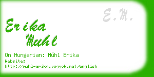 erika muhl business card