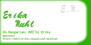 erika muhl business card